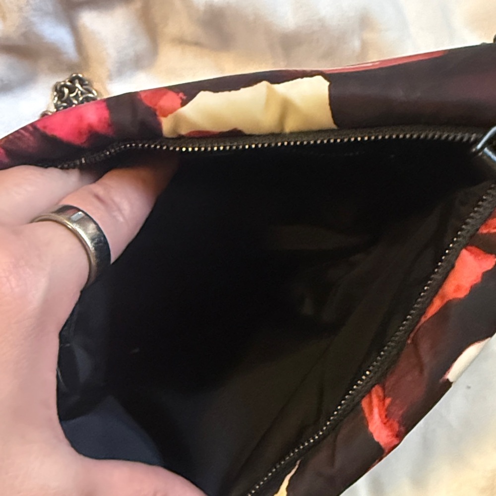 Prada Red and Black Floral Clutch - Picture 3 of 6